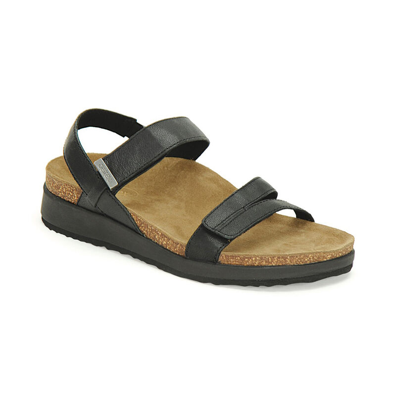 Aetrex Womens Bethany Quarter Strap Sandals Black - ded24WwKX